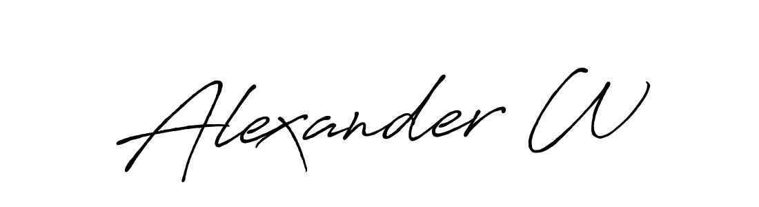 Also You can easily find your signature by using the search form. We will create Alexander W name handwritten signature images for you free of cost using Antro_Vectra_Bolder sign style. Alexander W signature style 7 images and pictures png