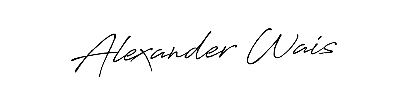 Use a signature maker to create a handwritten signature online. With this signature software, you can design (Antro_Vectra_Bolder) your own signature for name Alexander Wais. Alexander Wais signature style 7 images and pictures png