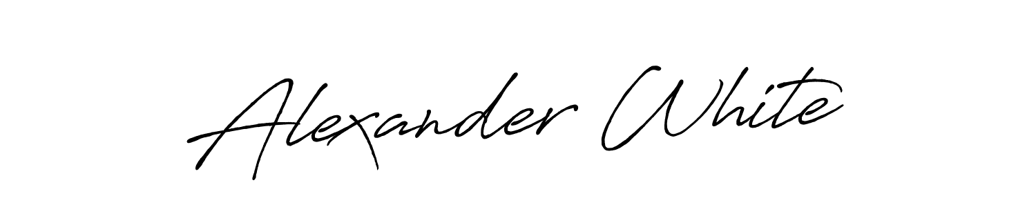 How to make Alexander White signature? Antro_Vectra_Bolder is a professional autograph style. Create handwritten signature for Alexander White name. Alexander White signature style 7 images and pictures png