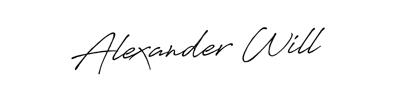 Alexander Will stylish signature style. Best Handwritten Sign (Antro_Vectra_Bolder) for my name. Handwritten Signature Collection Ideas for my name Alexander Will. Alexander Will signature style 7 images and pictures png