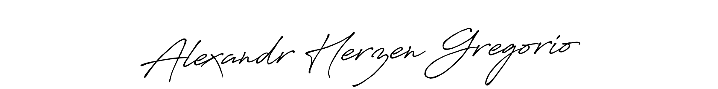 Alexandr Herzen Gregorio stylish signature style. Best Handwritten Sign (Antro_Vectra_Bolder) for my name. Handwritten Signature Collection Ideas for my name Alexandr Herzen Gregorio. Alexandr Herzen Gregorio signature style 7 images and pictures png