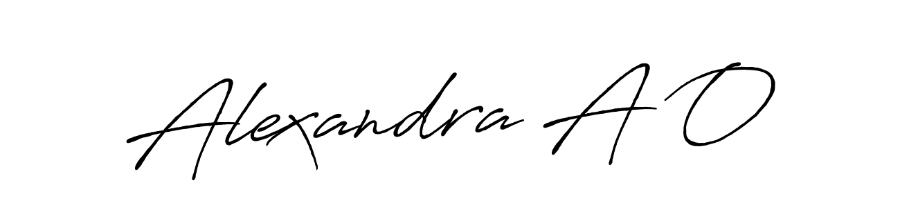 Make a beautiful signature design for name Alexandra A O. Use this online signature maker to create a handwritten signature for free. Alexandra A O signature style 7 images and pictures png