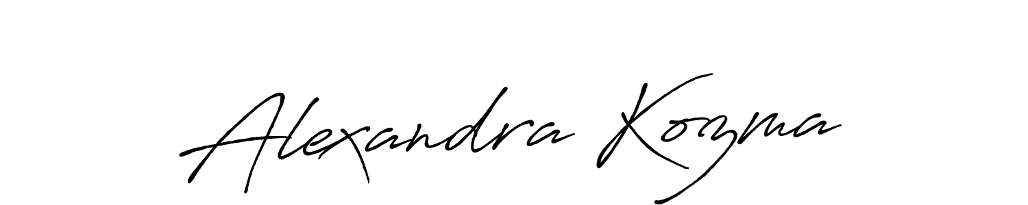 if you are searching for the best signature style for your name Alexandra Kozma. so please give up your signature search. here we have designed multiple signature styles  using Antro_Vectra_Bolder. Alexandra Kozma signature style 7 images and pictures png