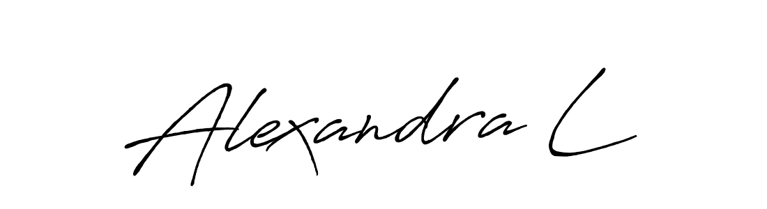 It looks lik you need a new signature style for name Alexandra L. Design unique handwritten (Antro_Vectra_Bolder) signature with our free signature maker in just a few clicks. Alexandra L signature style 7 images and pictures png