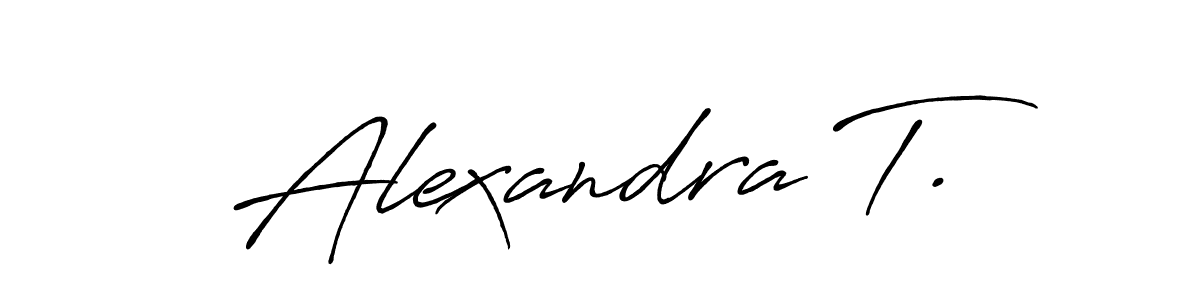 Also we have Alexandra T. name is the best signature style. Create professional handwritten signature collection using Antro_Vectra_Bolder autograph style. Alexandra T. signature style 7 images and pictures png