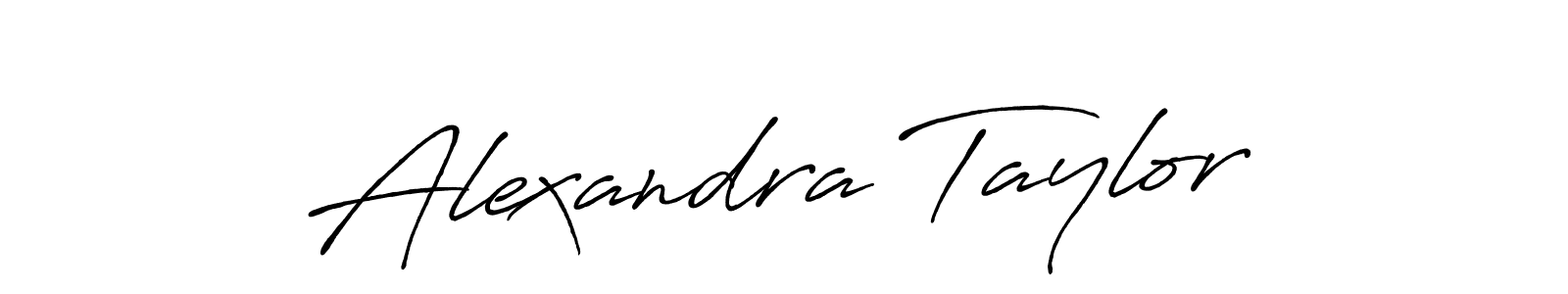 How to make Alexandra Taylor name signature. Use Antro_Vectra_Bolder style for creating short signs online. This is the latest handwritten sign. Alexandra Taylor signature style 7 images and pictures png