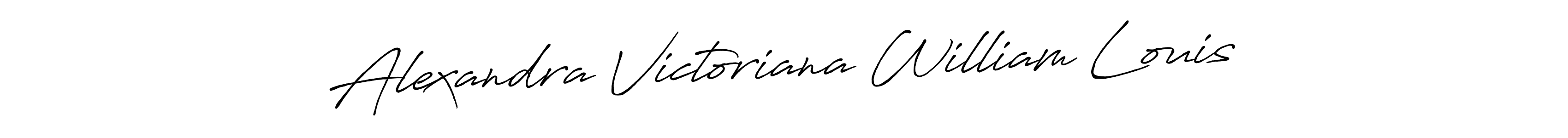 Alexandra Victoriana William Louis stylish signature style. Best Handwritten Sign (Antro_Vectra_Bolder) for my name. Handwritten Signature Collection Ideas for my name Alexandra Victoriana William Louis. Alexandra Victoriana William Louis signature style 7 images and pictures png