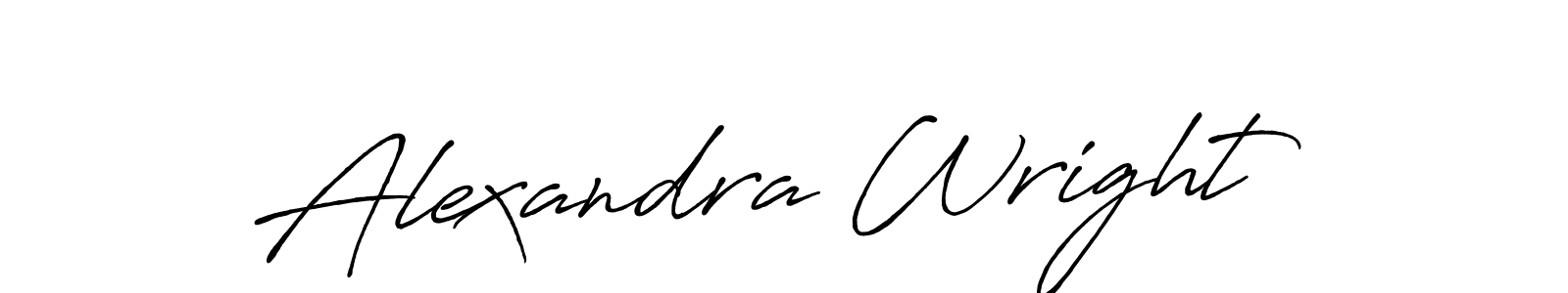 How to make Alexandra Wright name signature. Use Antro_Vectra_Bolder style for creating short signs online. This is the latest handwritten sign. Alexandra Wright signature style 7 images and pictures png