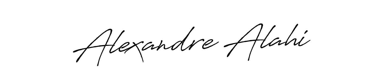 Create a beautiful signature design for name Alexandre Alahi. With this signature (Antro_Vectra_Bolder) fonts, you can make a handwritten signature for free. Alexandre Alahi signature style 7 images and pictures png