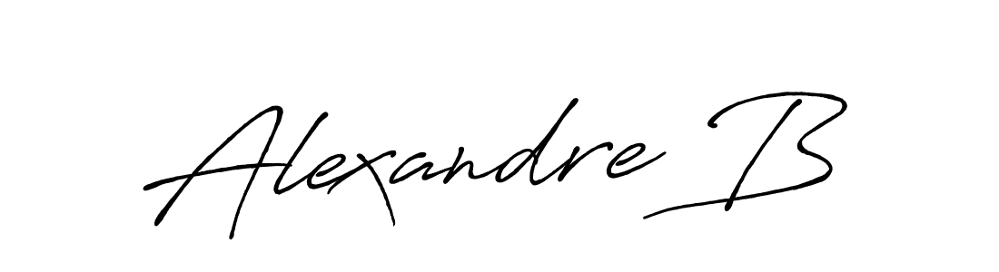 Make a beautiful signature design for name Alexandre B. With this signature (Antro_Vectra_Bolder) style, you can create a handwritten signature for free. Alexandre B signature style 7 images and pictures png