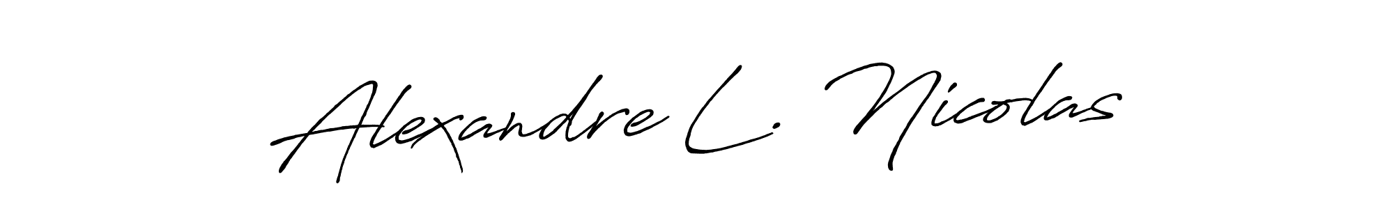 Make a beautiful signature design for name Alexandre L. Nicolas. Use this online signature maker to create a handwritten signature for free. Alexandre L. Nicolas signature style 7 images and pictures png