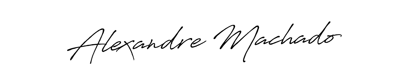 Design your own signature with our free online signature maker. With this signature software, you can create a handwritten (Antro_Vectra_Bolder) signature for name Alexandre Machado. Alexandre Machado signature style 7 images and pictures png