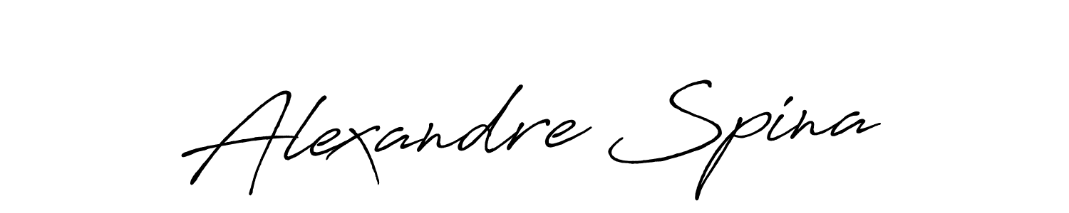 Create a beautiful signature design for name Alexandre Spina. With this signature (Antro_Vectra_Bolder) fonts, you can make a handwritten signature for free. Alexandre Spina signature style 7 images and pictures png