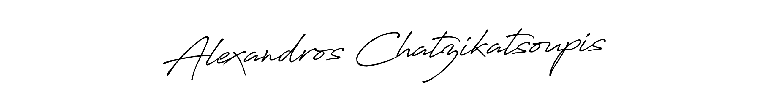 How to make Alexandros Chatzikatsoupis name signature. Use Antro_Vectra_Bolder style for creating short signs online. This is the latest handwritten sign. Alexandros Chatzikatsoupis signature style 7 images and pictures png