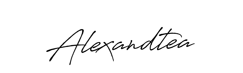 How to make Alexandtea signature? Antro_Vectra_Bolder is a professional autograph style. Create handwritten signature for Alexandtea name. Alexandtea signature style 7 images and pictures png