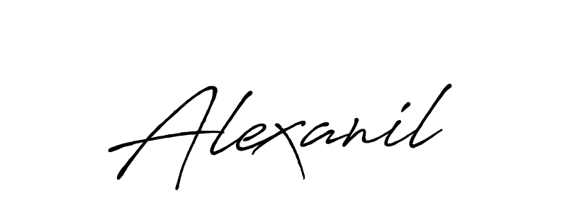 Create a beautiful signature design for name Alexanil. With this signature (Antro_Vectra_Bolder) fonts, you can make a handwritten signature for free. Alexanil signature style 7 images and pictures png