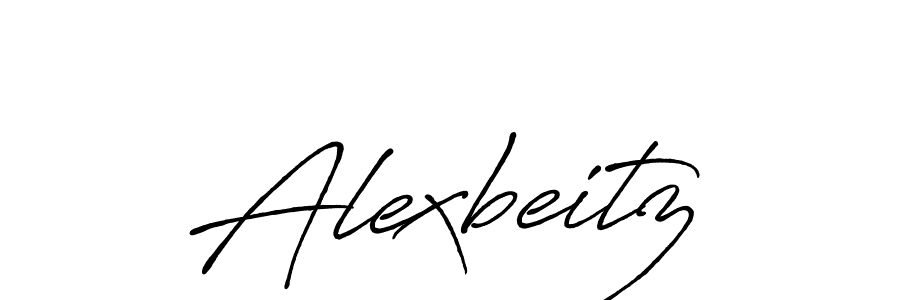 How to make Alexbeitz name signature. Use Antro_Vectra_Bolder style for creating short signs online. This is the latest handwritten sign. Alexbeitz signature style 7 images and pictures png