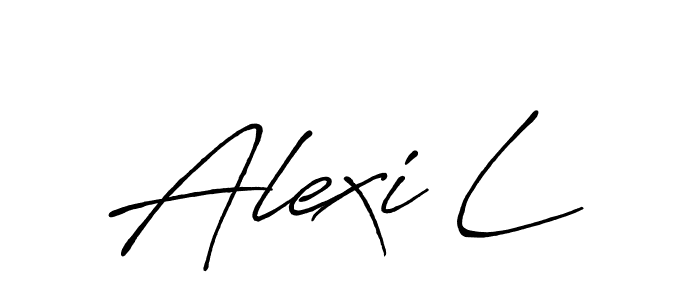 Make a beautiful signature design for name Alexi L. With this signature (Antro_Vectra_Bolder) style, you can create a handwritten signature for free. Alexi L signature style 7 images and pictures png