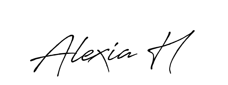 Also we have Alexia H name is the best signature style. Create professional handwritten signature collection using Antro_Vectra_Bolder autograph style. Alexia H signature style 7 images and pictures png