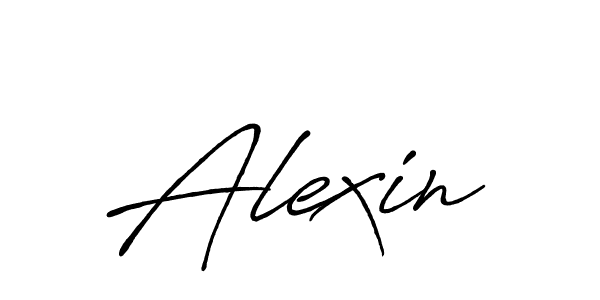 Make a beautiful signature design for name Alexin. With this signature (Antro_Vectra_Bolder) style, you can create a handwritten signature for free. Alexin signature style 7 images and pictures png