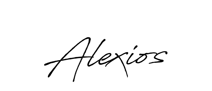 Design your own signature with our free online signature maker. With this signature software, you can create a handwritten (Antro_Vectra_Bolder) signature for name Alexios. Alexios signature style 7 images and pictures png