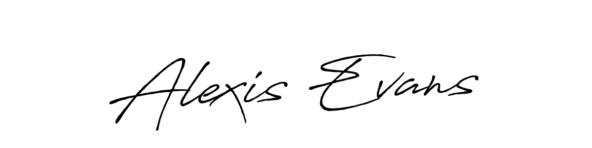 Create a beautiful signature design for name Alexis Evans. With this signature (Antro_Vectra_Bolder) fonts, you can make a handwritten signature for free. Alexis Evans signature style 7 images and pictures png