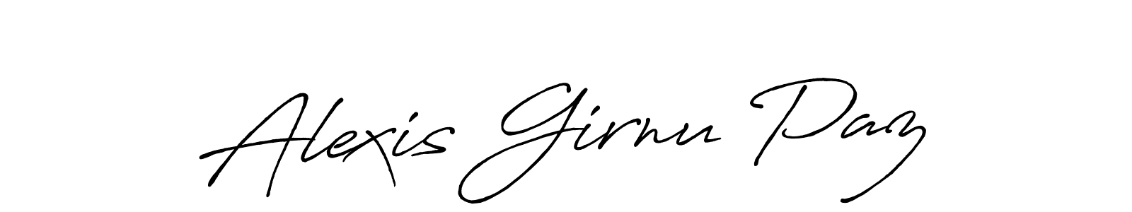 The best way (Antro_Vectra_Bolder) to make a short signature is to pick only two or three words in your name. The name Alexis Girnu Paz include a total of six letters. For converting this name. Alexis Girnu Paz signature style 7 images and pictures png