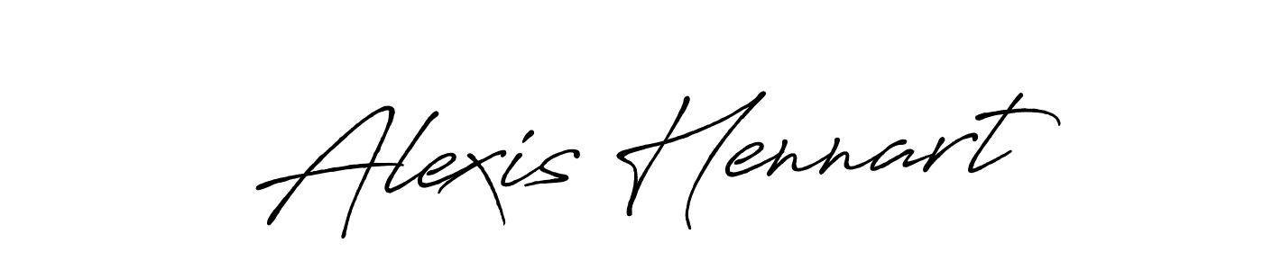 How to make Alexis Hennart name signature. Use Antro_Vectra_Bolder style for creating short signs online. This is the latest handwritten sign. Alexis Hennart signature style 7 images and pictures png