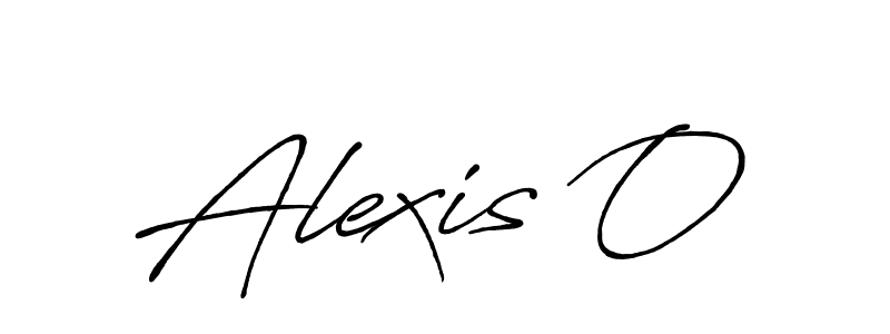 How to make Alexis O name signature. Use Antro_Vectra_Bolder style for creating short signs online. This is the latest handwritten sign. Alexis O signature style 7 images and pictures png