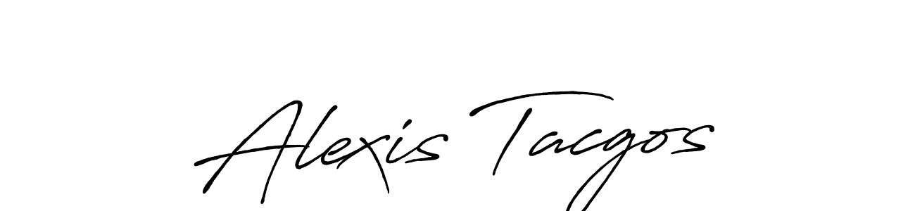 Alexis Tacgos stylish signature style. Best Handwritten Sign (Antro_Vectra_Bolder) for my name. Handwritten Signature Collection Ideas for my name Alexis Tacgos. Alexis Tacgos signature style 7 images and pictures png