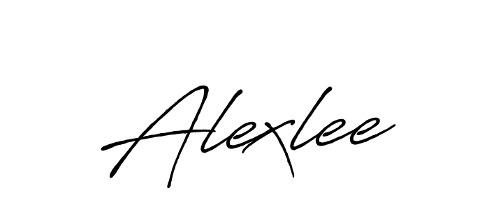 How to make Alexlee name signature. Use Antro_Vectra_Bolder style for creating short signs online. This is the latest handwritten sign. Alexlee signature style 7 images and pictures png