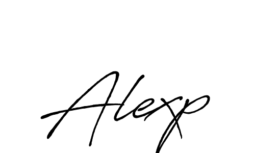 Make a beautiful signature design for name Alexp. With this signature (Antro_Vectra_Bolder) style, you can create a handwritten signature for free. Alexp signature style 7 images and pictures png