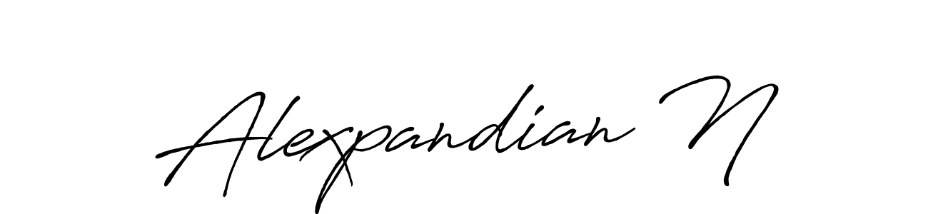 You can use this online signature creator to create a handwritten signature for the name Alexpandian N. This is the best online autograph maker. Alexpandian N signature style 7 images and pictures png