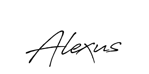 Alexus stylish signature style. Best Handwritten Sign (Antro_Vectra_Bolder) for my name. Handwritten Signature Collection Ideas for my name Alexus. Alexus signature style 7 images and pictures png