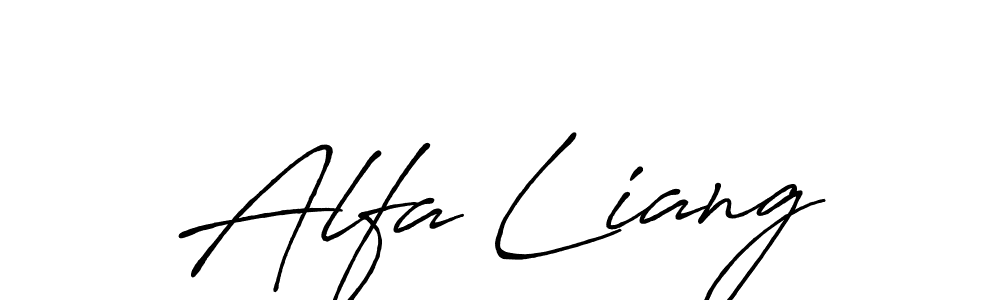 Design your own signature with our free online signature maker. With this signature software, you can create a handwritten (Antro_Vectra_Bolder) signature for name Alfa Liang. Alfa Liang signature style 7 images and pictures png