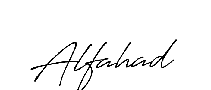 Design your own signature with our free online signature maker. With this signature software, you can create a handwritten (Antro_Vectra_Bolder) signature for name Alfahad. Alfahad signature style 7 images and pictures png