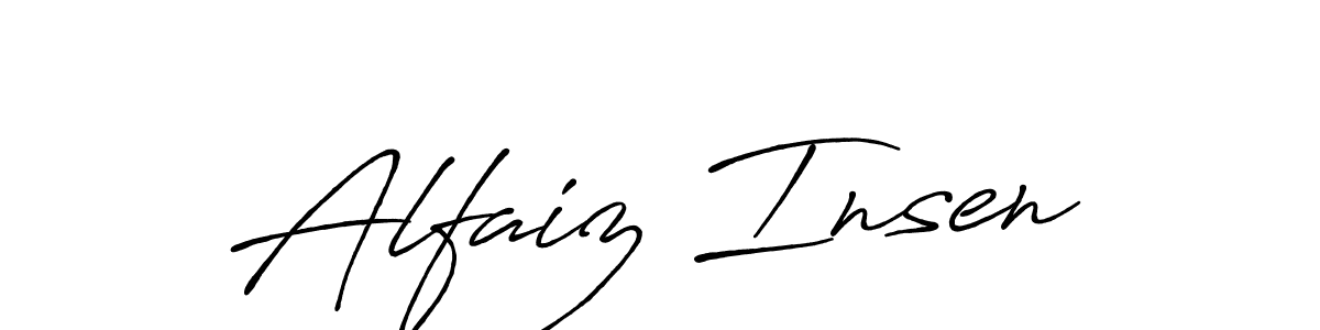 It looks lik you need a new signature style for name Alfaiz Insen. Design unique handwritten (Antro_Vectra_Bolder) signature with our free signature maker in just a few clicks. Alfaiz Insen signature style 7 images and pictures png