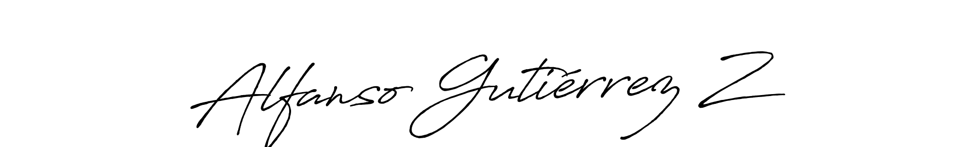 Make a beautiful signature design for name Alfanso Gutiérrez Z. Use this online signature maker to create a handwritten signature for free. Alfanso Gutiérrez Z signature style 7 images and pictures png