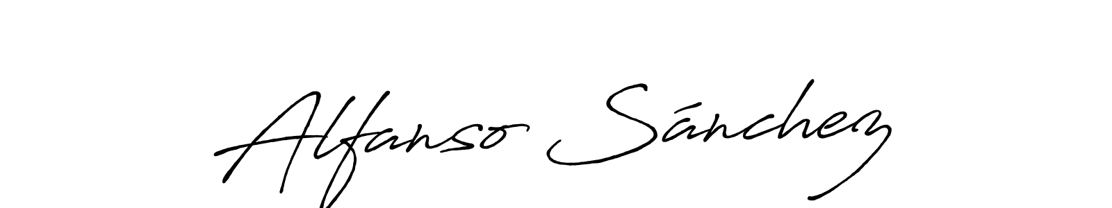 How to make Alfanso Sánchez signature? Antro_Vectra_Bolder is a professional autograph style. Create handwritten signature for Alfanso Sánchez name. Alfanso Sánchez signature style 7 images and pictures png