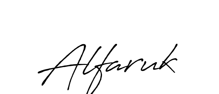 How to make Alfaruk name signature. Use Antro_Vectra_Bolder style for creating short signs online. This is the latest handwritten sign. Alfaruk signature style 7 images and pictures png