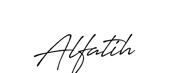 Alfatih stylish signature style. Best Handwritten Sign (Antro_Vectra_Bolder) for my name. Handwritten Signature Collection Ideas for my name Alfatih. Alfatih signature style 7 images and pictures png