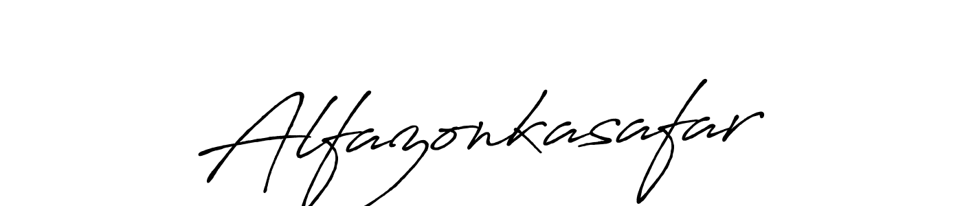 Make a beautiful signature design for name Alfazonkasafar. With this signature (Antro_Vectra_Bolder) style, you can create a handwritten signature for free. Alfazonkasafar signature style 7 images and pictures png