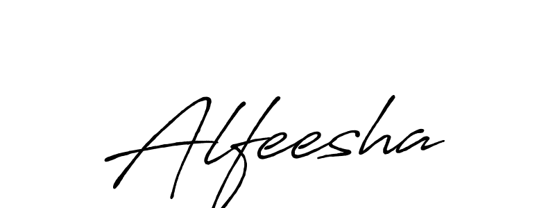 How to make Alfeesha name signature. Use Antro_Vectra_Bolder style for creating short signs online. This is the latest handwritten sign. Alfeesha signature style 7 images and pictures png