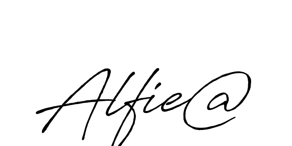 You can use this online signature creator to create a handwritten signature for the name Alfie@. This is the best online autograph maker. Alfie@ signature style 7 images and pictures png