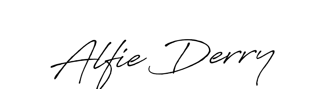 How to make Alfie Derry name signature. Use Antro_Vectra_Bolder style for creating short signs online. This is the latest handwritten sign. Alfie Derry signature style 7 images and pictures png