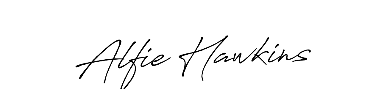 Alfie Hawkins stylish signature style. Best Handwritten Sign (Antro_Vectra_Bolder) for my name. Handwritten Signature Collection Ideas for my name Alfie Hawkins. Alfie Hawkins signature style 7 images and pictures png