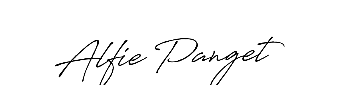 This is the best signature style for the Alfie Panget name. Also you like these signature font (Antro_Vectra_Bolder). Mix name signature. Alfie Panget signature style 7 images and pictures png