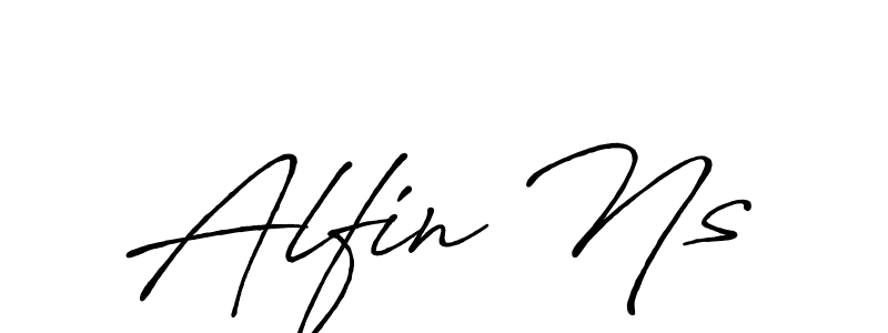Make a beautiful signature design for name Alfin Ns. With this signature (Antro_Vectra_Bolder) style, you can create a handwritten signature for free. Alfin Ns signature style 7 images and pictures png