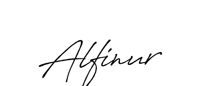 How to make Alfinur name signature. Use Antro_Vectra_Bolder style for creating short signs online. This is the latest handwritten sign. Alfinur signature style 7 images and pictures png