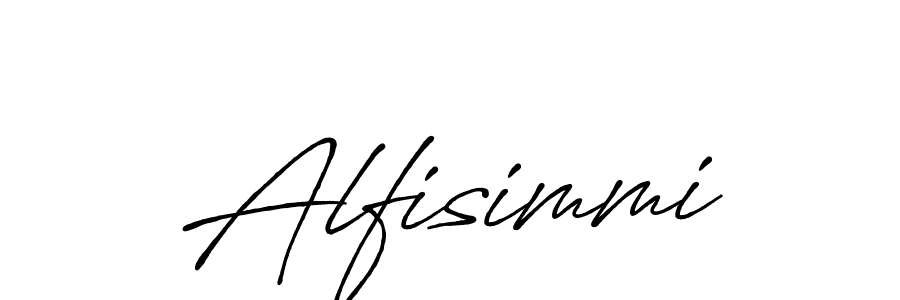 Design your own signature with our free online signature maker. With this signature software, you can create a handwritten (Antro_Vectra_Bolder) signature for name Alfisimmi. Alfisimmi signature style 7 images and pictures png